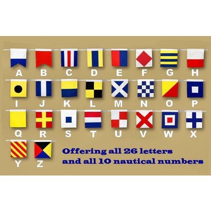 Pack Of 2] Letter F Cloth Nautical Alphabet Flag Decoration 20""