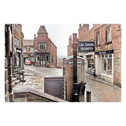 ptc8292 - Yorks' - Haworth Village Street/Shops Scene back in 1964 - print 6x4