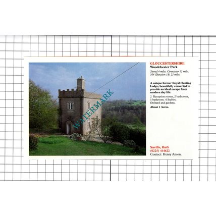 Woodchester Park Gloucestershire Hunting Lodge House Sale Advert - 1991 Clipping