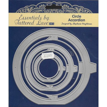 Tattered Lace. Circle Accordion Die Set. Die Cutting Cardmaking Scrapbooking