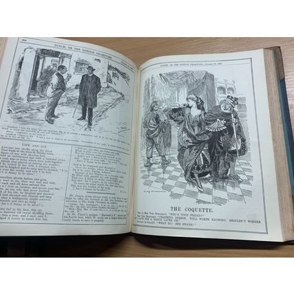 1907 PUNCH MAGAZINE BOUND VOLUMES JAN TO DEC HEAVY 2.8kg ANTIQUE BOOK (P14)