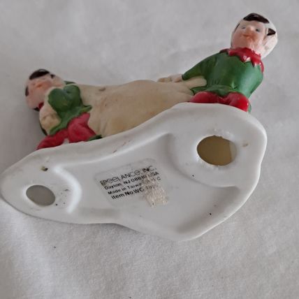 Vintage Freelance Inc ELF & Toy Bag 2" FIGURINE Christmas Gifts