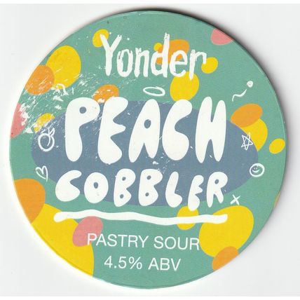 USED KEG CLIP FRONT - YONDER BREWERY - PEACH COBBLER PASTRY SOUR