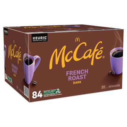 Mccafe French Roast, Keurig Single Serve K-Cup Pods, Dark Roast Coffee Pods, 84
