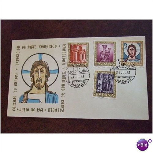 Spain 1961 Romanesque Art Exhibition stamps FDC Madrid FDI