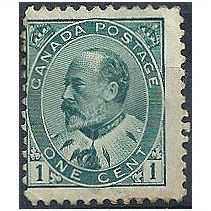Canada 1903 SG174 1c Deep Green Mounted.Mint