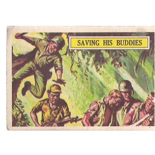 SAVING HIS BUDDIES no 34 Battle card A&BC 1966