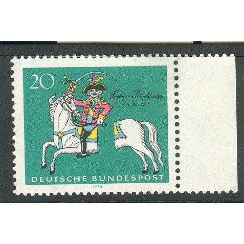 Germany 1970 - SG1522 - 250th Birth Anniv of Baron H. von Munchhausen (unused)