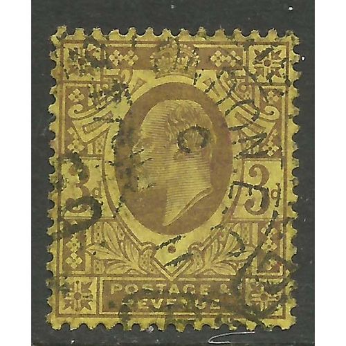 GB 1901 - 11 KEV11 3d Yellow/Purple jubilee. ( T340 )