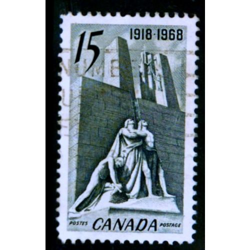 CANADA 1968 SG 629 15c SLATE BLACK ARMISTICE MONUMENT VIMY FINE USED#5