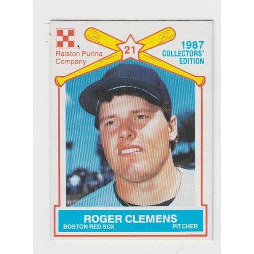 1987 Ralston Purina Roger Clemens baseball card #10