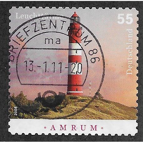 GER 2008 €0.55 (S/A) 'LIGHTHOUSES -AMRUM' FINE USED (EBID66-097)
