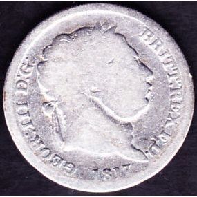 1817 Great Britain 1 Shilling Silver Coin