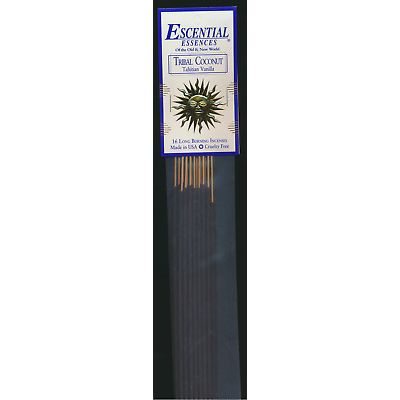 Tribal Coconut (Tahitian Vanilla), Escential Essences Incense, 16 Sticks