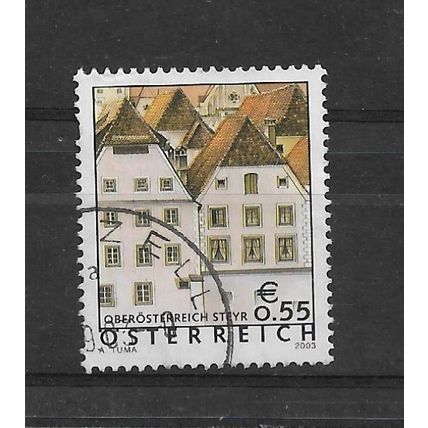 Austria.SG2616 55c Gothic Houses,Steyr,Upper Austria.Fine Used.Aug22
