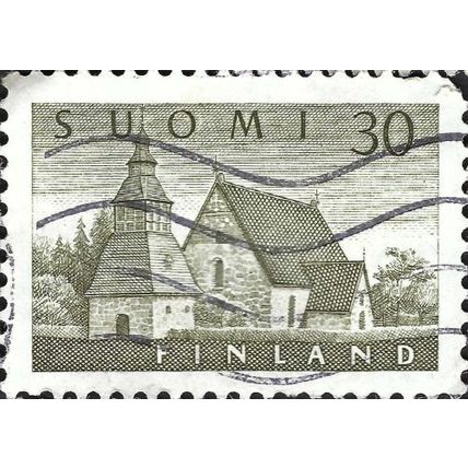 FINLAND, Lammi Church, grey-brown 1956, 30mk