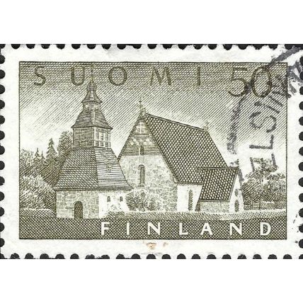 FINLAND, Lammi Church, grey-brown 1957, 50mk