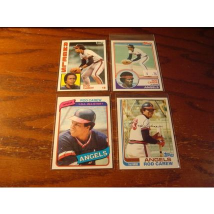 1980-1986, 11-Different Cards, ROD CAREW, Angels, HOF