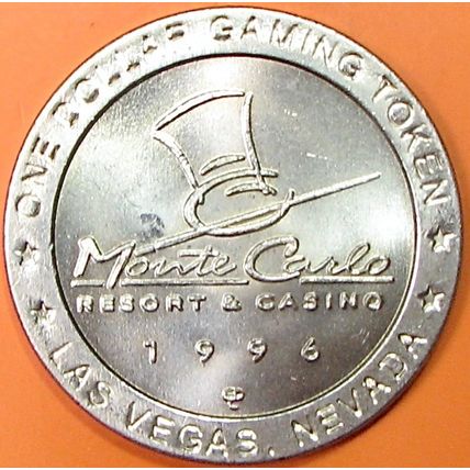 Monte Carlo. $1 Casino Token. Las Vegas, NV. 25A.