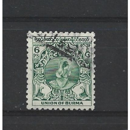 Burma.SG101 6p Dancer (Green).Fine Used.Jul25w