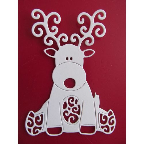 6 x Tattered Lace Die Cuts Baby Reindeer