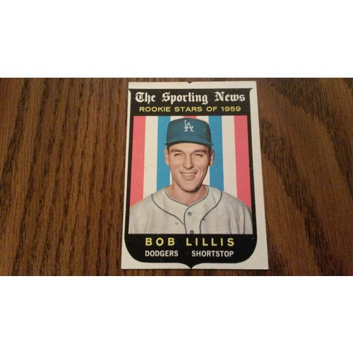 1959 Topps Card # 133 Bob Lillis Good (2) Los Angeles Dodgers