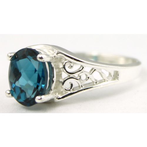 London Blue Topaz, 925 Sterling Silver Ring, SR305