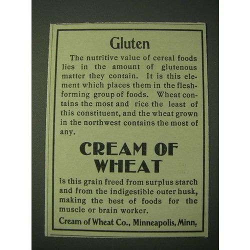 1900 Cream of Wheat Cereal Ad - Gluten