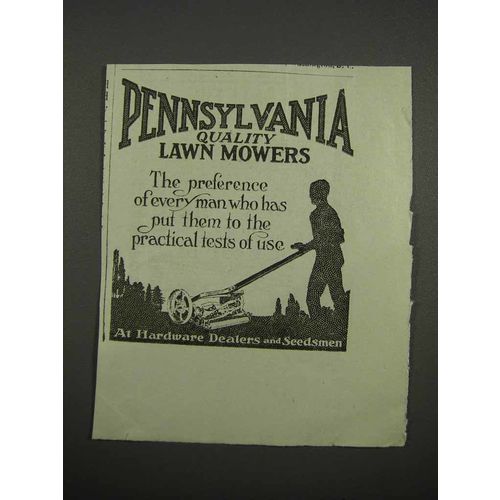 1920 Pennsylvania Lawn Mowers Ad