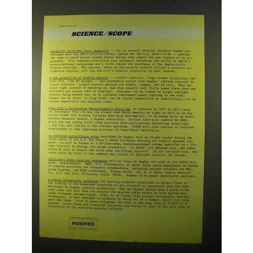 1970 Hughes Aircraft Ad - In-Flight Fault Detection