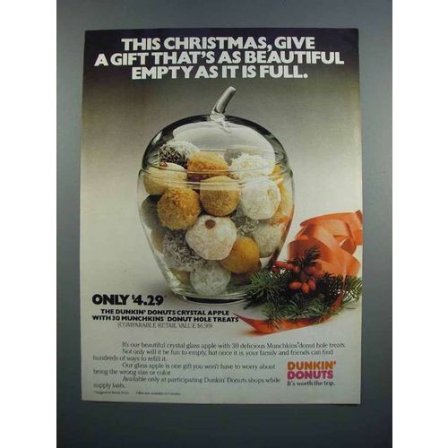 1983 Dunkin' Donuts Ad - As Beautiful Empty As Full