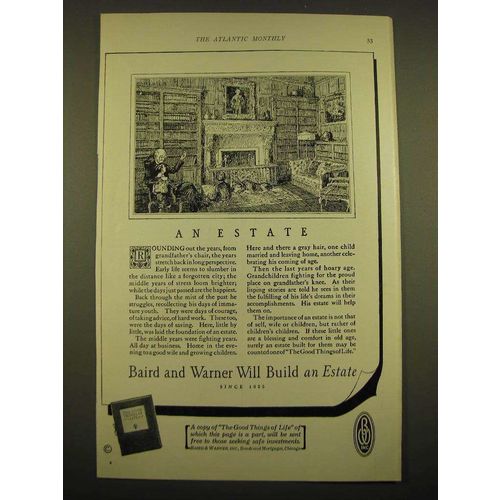 1924 Baird and Warner Ad - An Estate