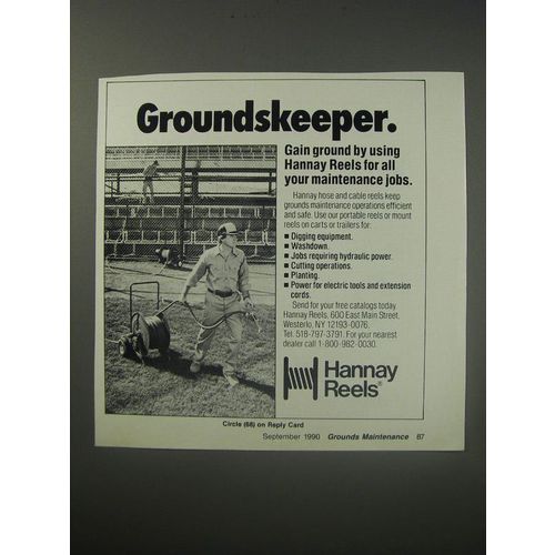 1990 Hannay Reels Ad - Groundskeeper
