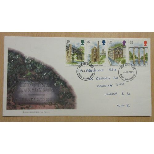 1989 Industrial Archaeology FDC Royal Mail Cover Rugby Postmark