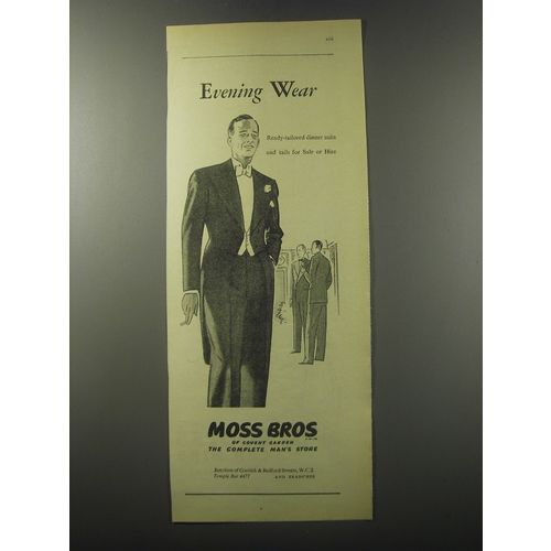 1955 Moss Bros Evening Wear Ad - Evening Wear