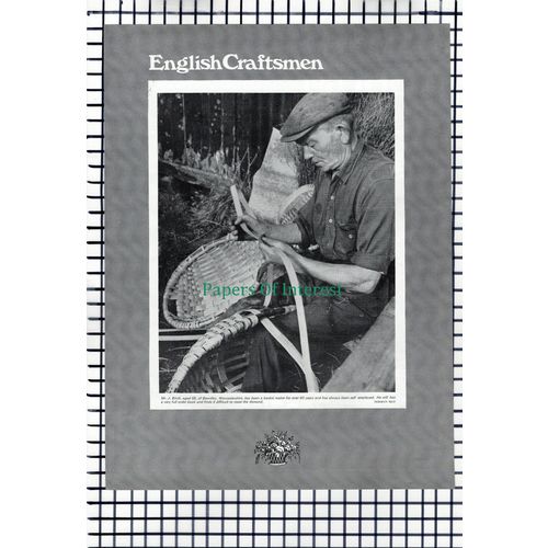 X1388) Mr J Birch Bewdley Worcestershire Basket Maker - 1971 Cutting
