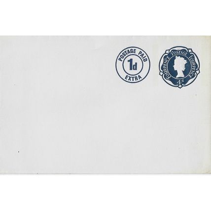 GB circa 1966 4d Postage Paid with Postage Paid 1d Extra unused