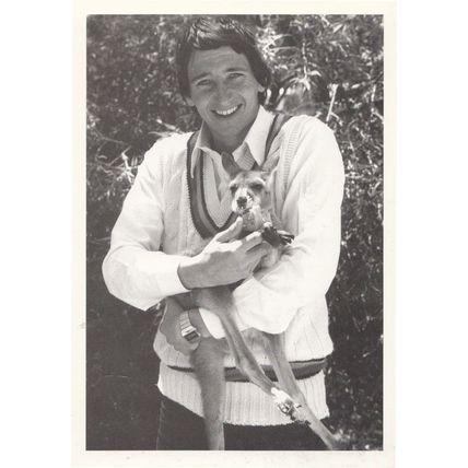 Derek Randall Nottinghamshire English Cricket Team Cuddling Animal Card Postcard