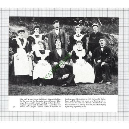 Storrs Hall Hotel Staff Bowness Windermere - Cutting / Print