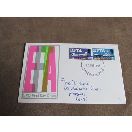 1967 GB FDC Cover - EFTA pair - European Free Trade Association