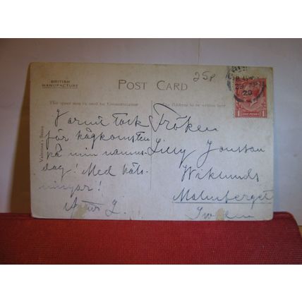 THE LAKE, PEOPLE'S PARK, GRIMSBY, LINCOLNSHIRE used antique postcard 1920 pm #