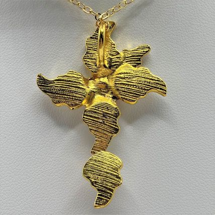 Necklace Leaf Cross Design Necklace Ring Set #601