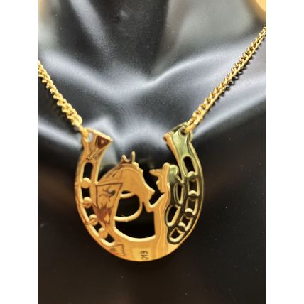 Necklace Horse Cowgirl Pendant #709