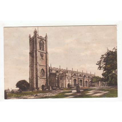 St Mary's Church Lancaster Postcard Lancashire 50058