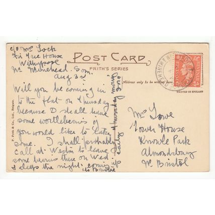 Dunkery Beacon from Cloutsham Farm Exmoor Postcard 1942 Somerset