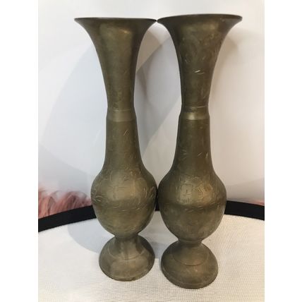 Metal Antique pair of vases