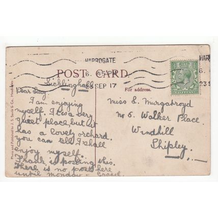 Clap Gate Inn Pub Kearby Postcard 1917 Yorkshire