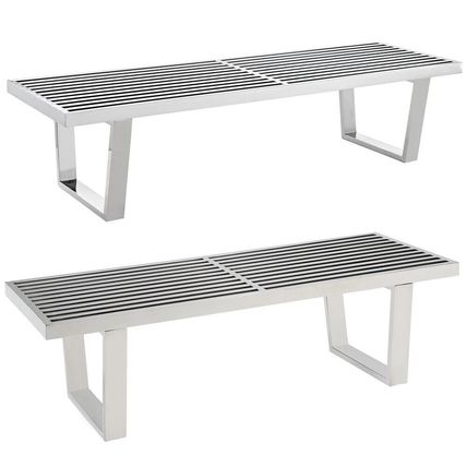 Stainless Steel Platform Bench Slotted Slat Slatted Slot 5’ Ft 4’ Ft