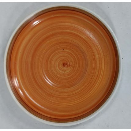 Sienne Sarreguemines France Pottery Desert Coffee Cup Plate 5 1/4" Garanti