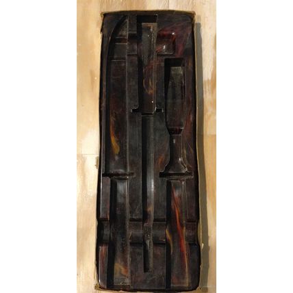 Vintage Stanley Bakelite 4 Pc Cutlery Carving Serving Knife Set Orig Box Damage